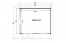 chalet de jardin VAR 44 mm sans plancher- 18,1m² intérieur