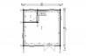 Chalet Mezzanine ANVERS 25 SDB madriers 70mm contrecollés - 25 + 25m² intérieur