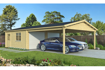 Garage MORZINE 70mm portes sectionnelles - 27.83m² intérieur + 28.05m²