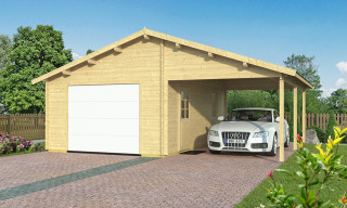 Garage GIRONDE porte sectionnelle 70mm - 21,1m² intérieur + 17m²