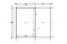 Garage bois double pente GIRONDE porte sectionnelle 44mm - 21,1m² intérieur + 17m²