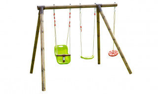 Portique pour enfants en bois traité autoclave Tiago - 3 agrès