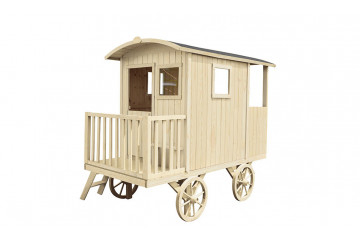 Cabane en bois mobile pour enfant Carry - 1,28m² intérieur