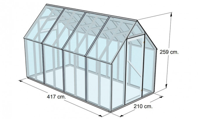Serre de jardin Greenhouse 9 - surface intérieure 8m²