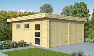 Garage double toit plat MARTIGUES 68mm CC- 30.52m² intérieur
