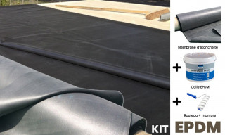 Kit membrane EPDM 457 x 500cm pour toits plats - Ep 1.14mm