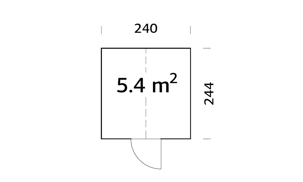 Serre de jardin Emilia 5 - surface intérieure 5.40m² - Verre 4mm