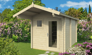 Sauna de jardin Eero madriers 70mm toit 2 pentes - 8.22m² au sol
