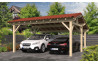 Carport 2 voitures Vincennes 23 - asymétrique - 27.5 m² non couvert