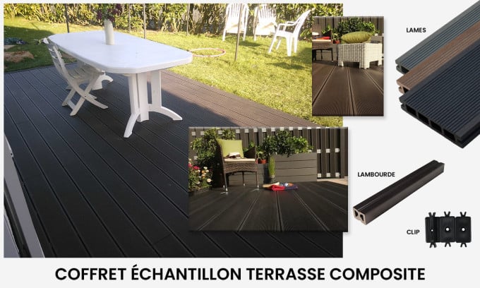 Echantillon pack terrasse composite alvéolaire