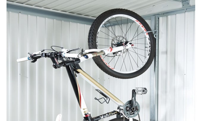 Support de vélo pour abri métallique