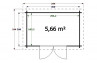 garage en bois vélos Gaillac 34 mm - 5.66m² intérieur